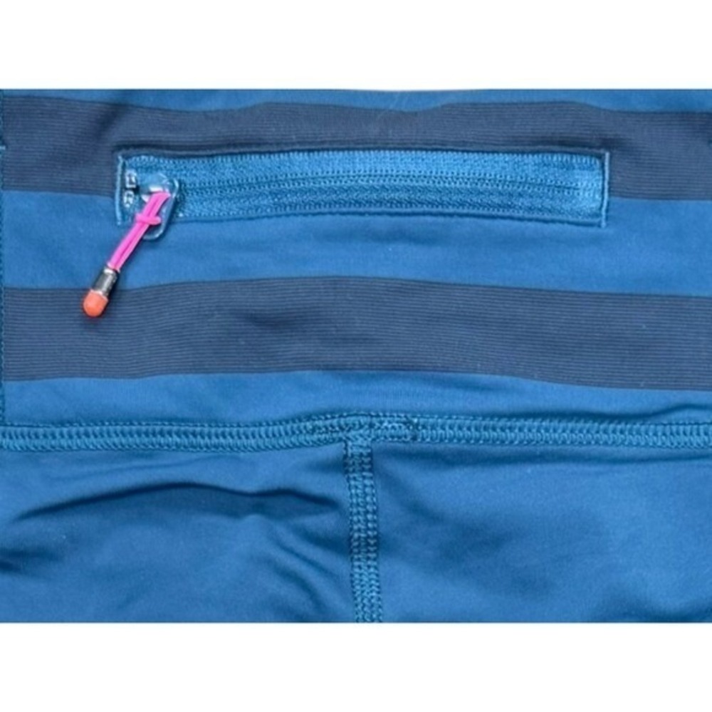 Lululemon Run Inspire Crop II Running Athletic Blue Black leggings Size 4 - Picture 6 of 14